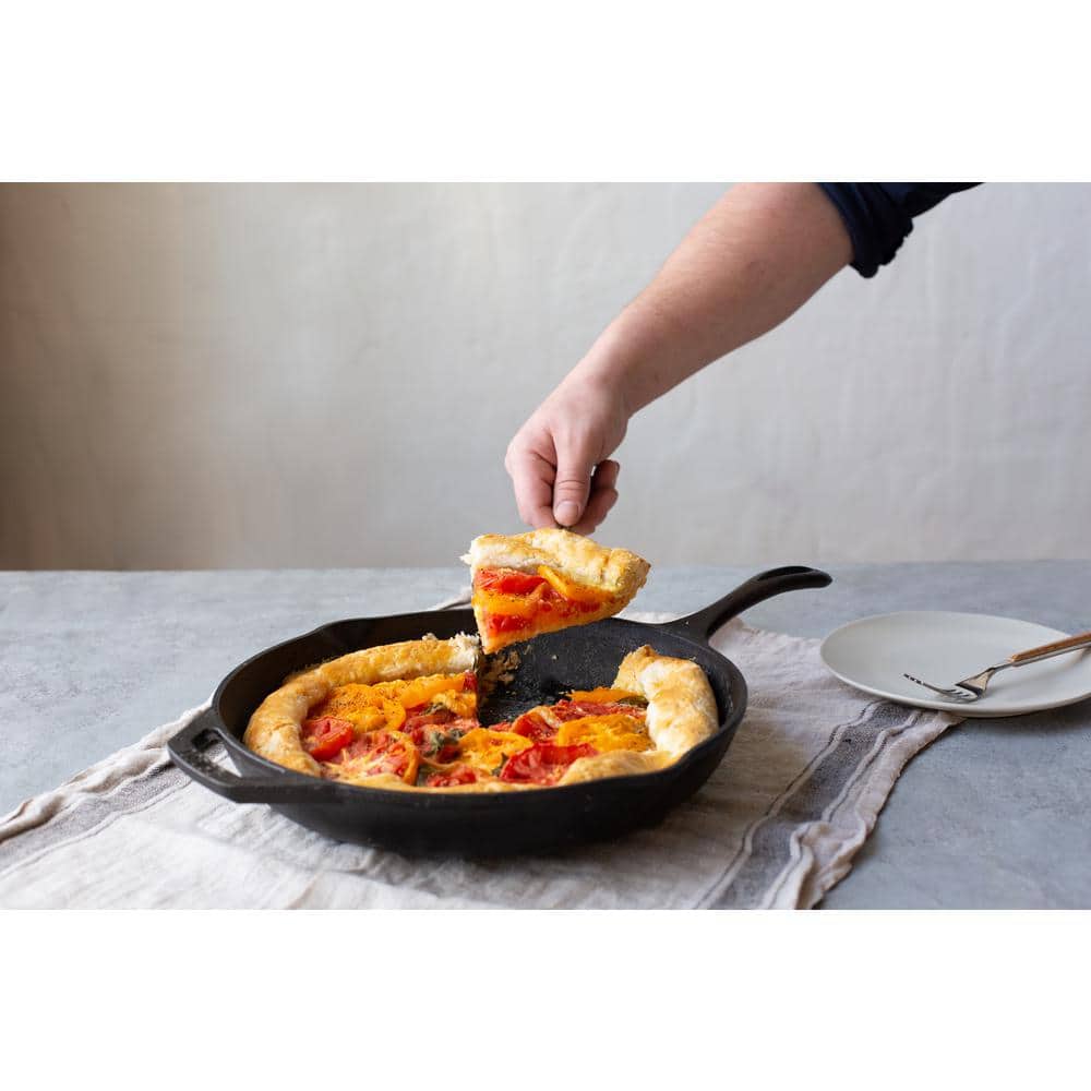 Chef-Inspired 13.25" Black Cast Iron Skillet