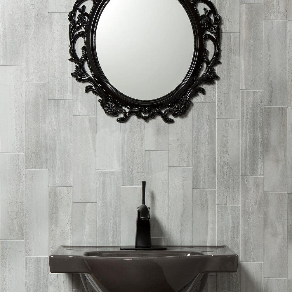 Roman Slab Gray Peel and Stick Wall Tile