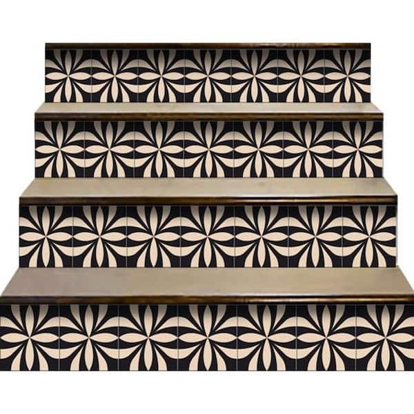 HomeRoots Amelia Brown 4 in. x 4 in. Vinyl Peel and Stick Tile (2.67 sq. ft./Pack)