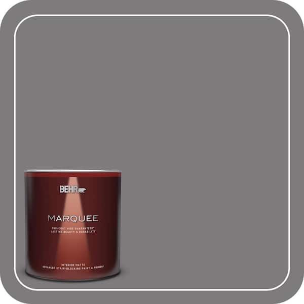 BEHR MARQUEE 1 qt. #BXC-58 Stormy Gray Matte Interior Paint & Primer