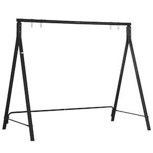 82.75 in.W Heavy Duty Metal Porch Swing Stand, Hanging Chair Stand Only, 528 LBS Weight Capacity, Black