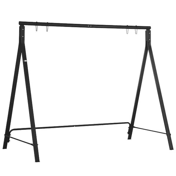 Huluwat 82.75 in.W Heavy Duty Metal Porch Swing Stand, Hanging Chair Stand Only, 528 LBS Weight Capacity, Black