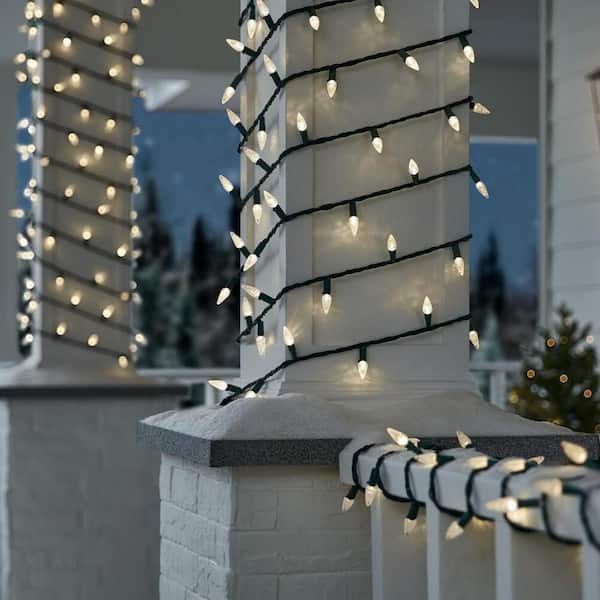 150 Count Warm White Faceted Steady Lit Super Bright C6 LED Lights