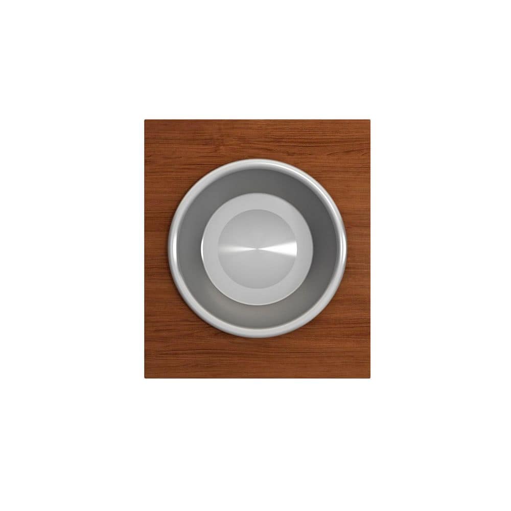 Mahogany Wood Prep Board Set with Round Stainless Steel Bowl and Colander