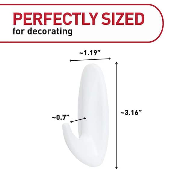 3 lb. Medium White Designer Hook Value Pack (8 Hooks, 12 Strips)
