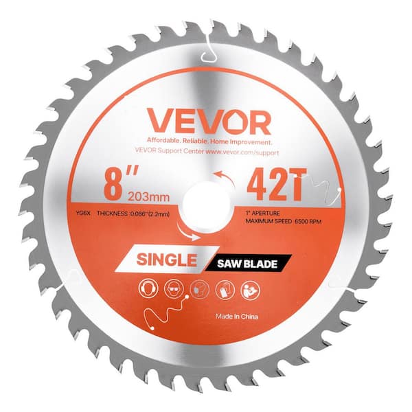 8 in. Circular Saw Blade, 42 Sharp Alloy Teeth, 1 in. Arbor, Fine Finish Wood Cutting Blade for Circular Saw 2025 Update