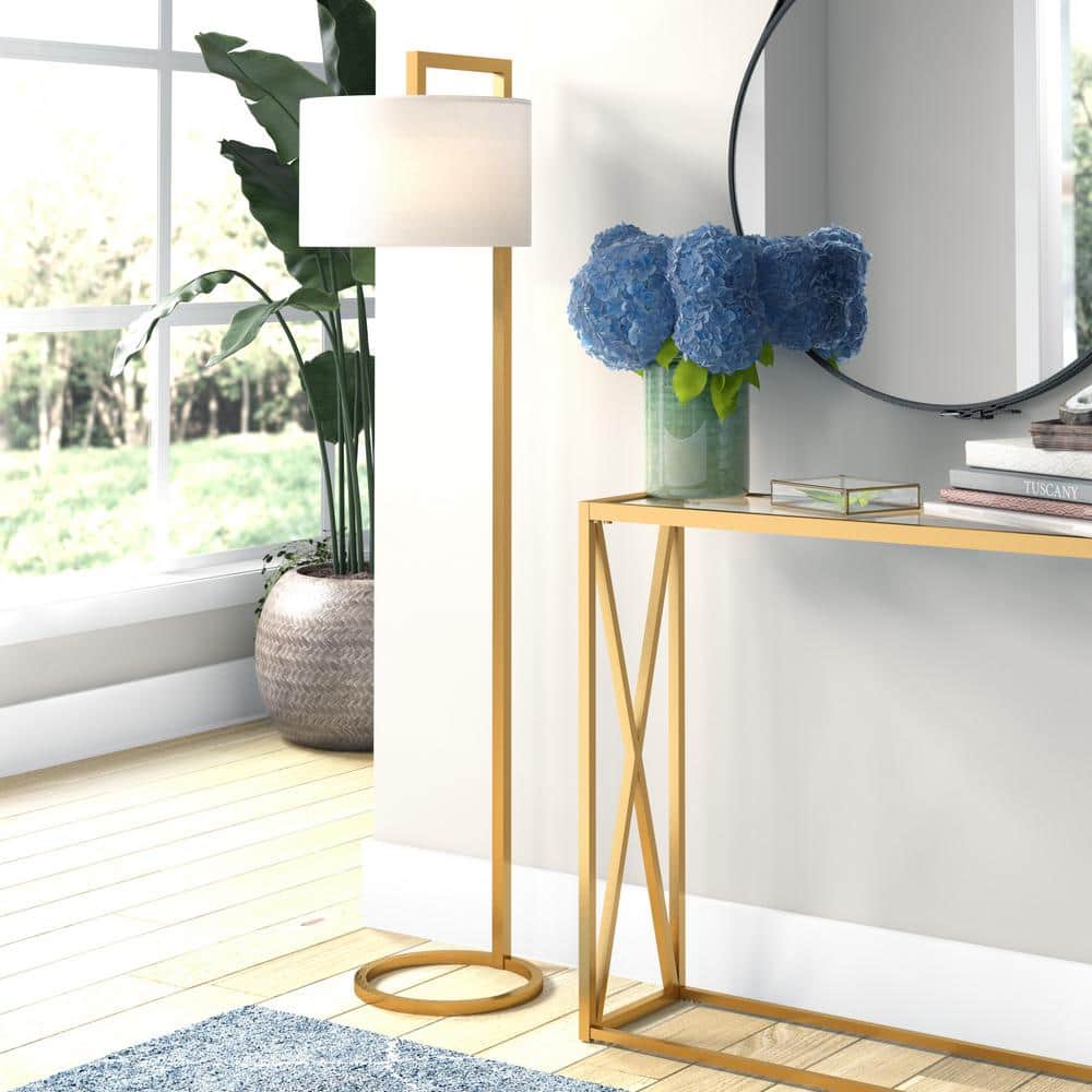 Arcadian Bronze 64" Floor Lamp with Round Shade