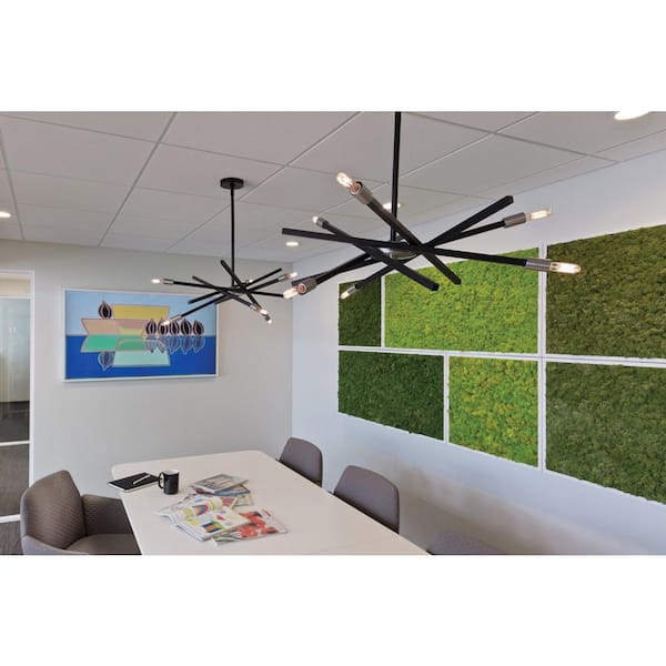 Archer 6-Light Satin Black Sputnik Chandelier