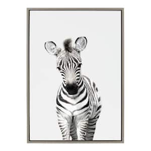 Sylvie "Animal Studio Zebra" by Amy Peterson Framed Canvas Wall Art