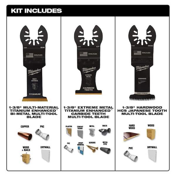 Oscillating Multi-Tool Blade Starter Kit (12-Piece)