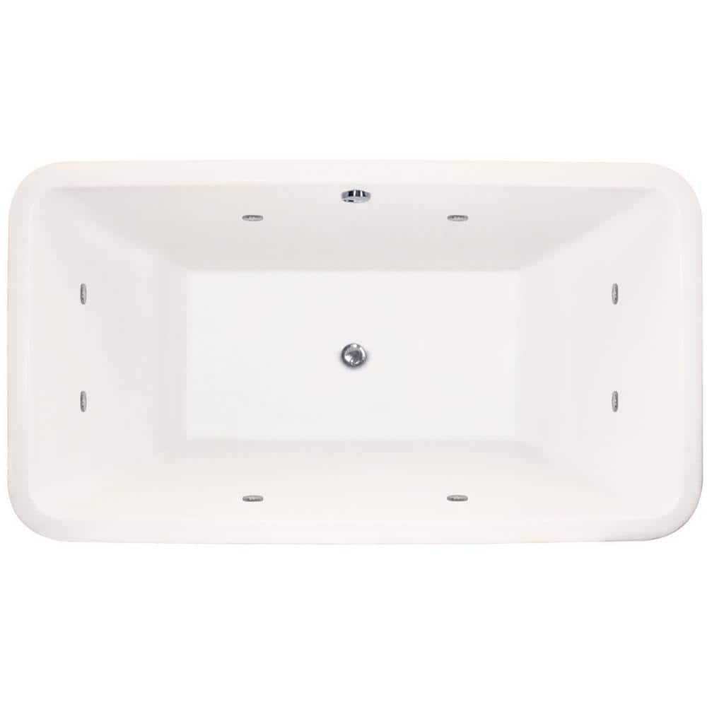 Natasha 70 in. x 36 in. Acrylic Rectangular Drop in Whirlpool Bathtub with Center Drain in White price history on PriceWatchPro