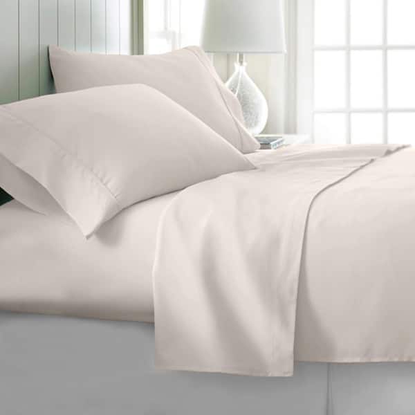 Luxury Home 6-Piece Bed Sheets Set: Queen/Cream