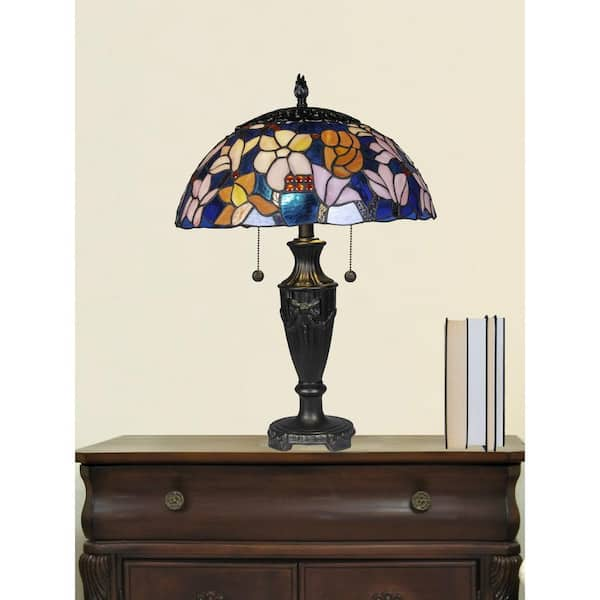 Dale Tiffany 24 in. Tall Florieta Tiffany Table Lamp Handmade