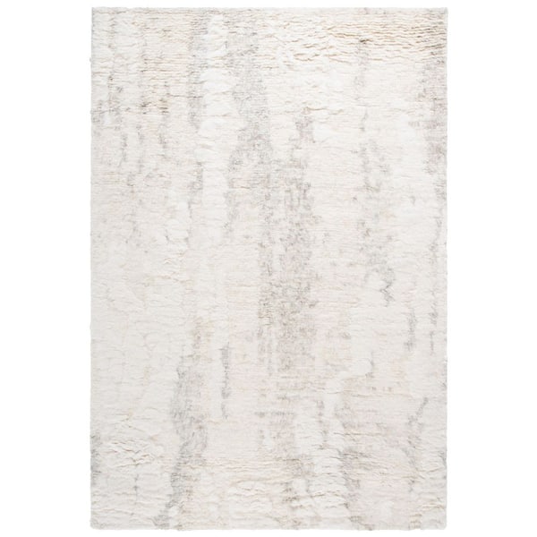 Tribeca 6 ft. x 9 ft. Gray/Beige Marble Area Rug