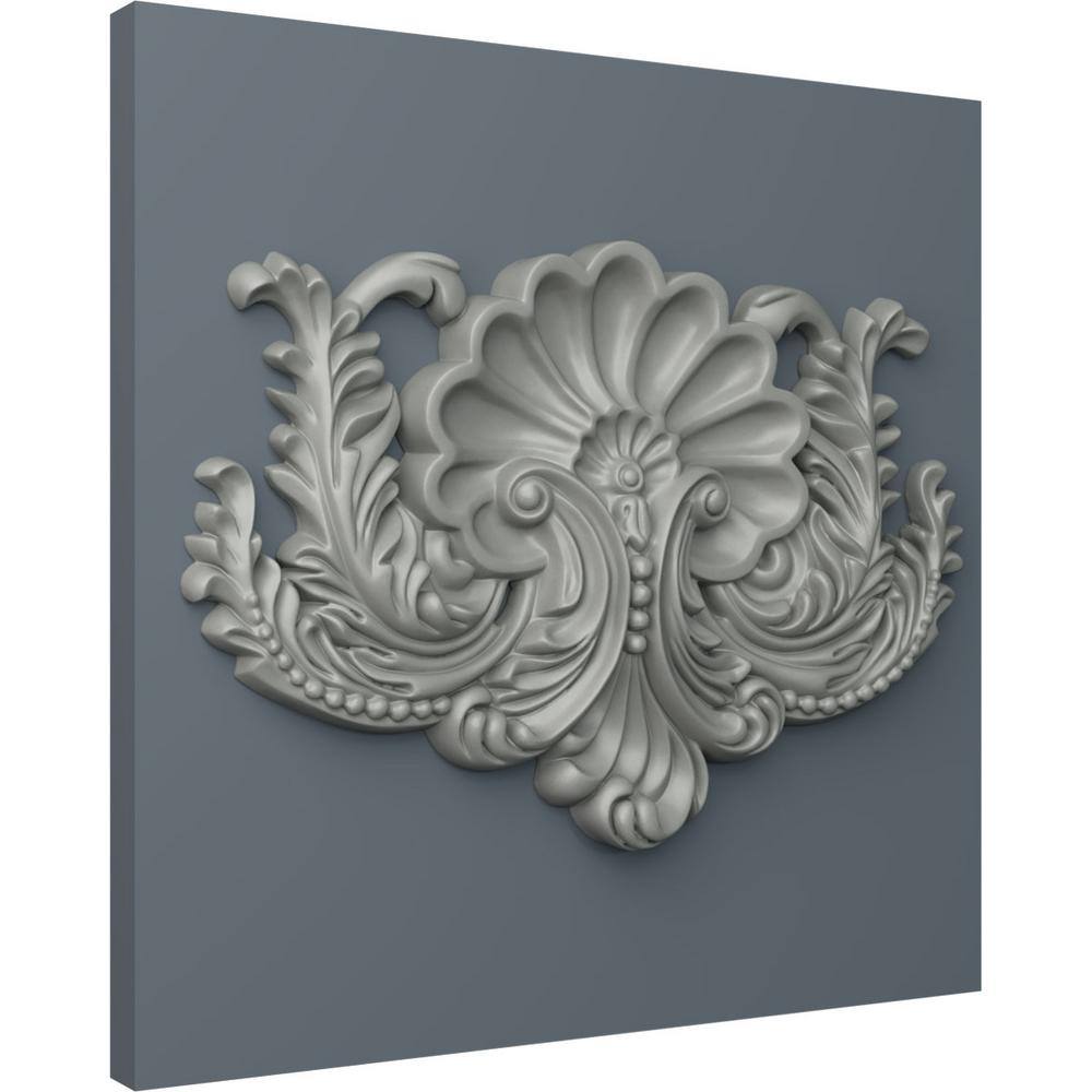 White Polyurethane Shell Crown Onlay Scroll