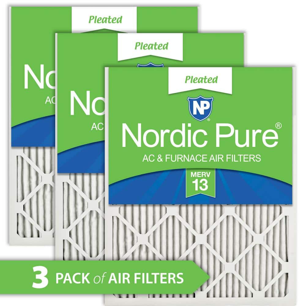 Nordic Pure 12x20x1 MERV 13 Tru Mini Pleat AC Furnace Air Filters 4 Pack