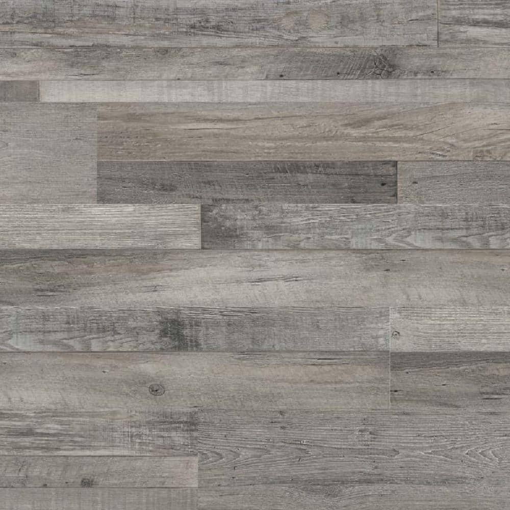 Simulated Wood Veneer Flooring Light Grey/slate Grey/blue - Temu