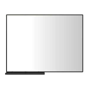 40 in. W x 30 in. H Large Rectangular Single Simple Aluminum Framed Wall Mounted Bathroom Vanity Mirror in Black