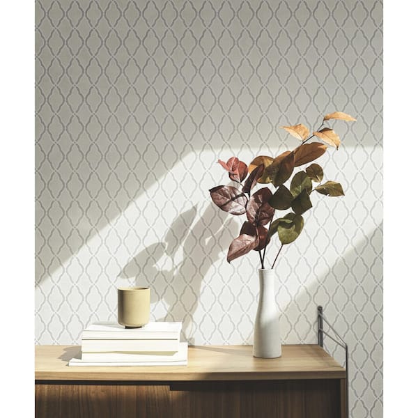 Italian Style Blue Geometric Trellis Matte Finish Vinyl on Non-woven Non-pasted Wallpaper Roll