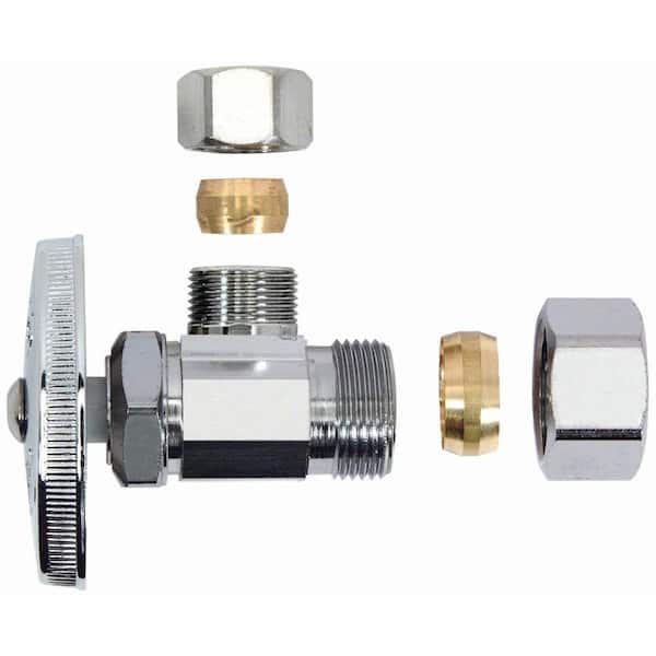 1/2 in. Compression Inlet x 7/16 in. Compression Outlet Multi-Turn Angle Valve