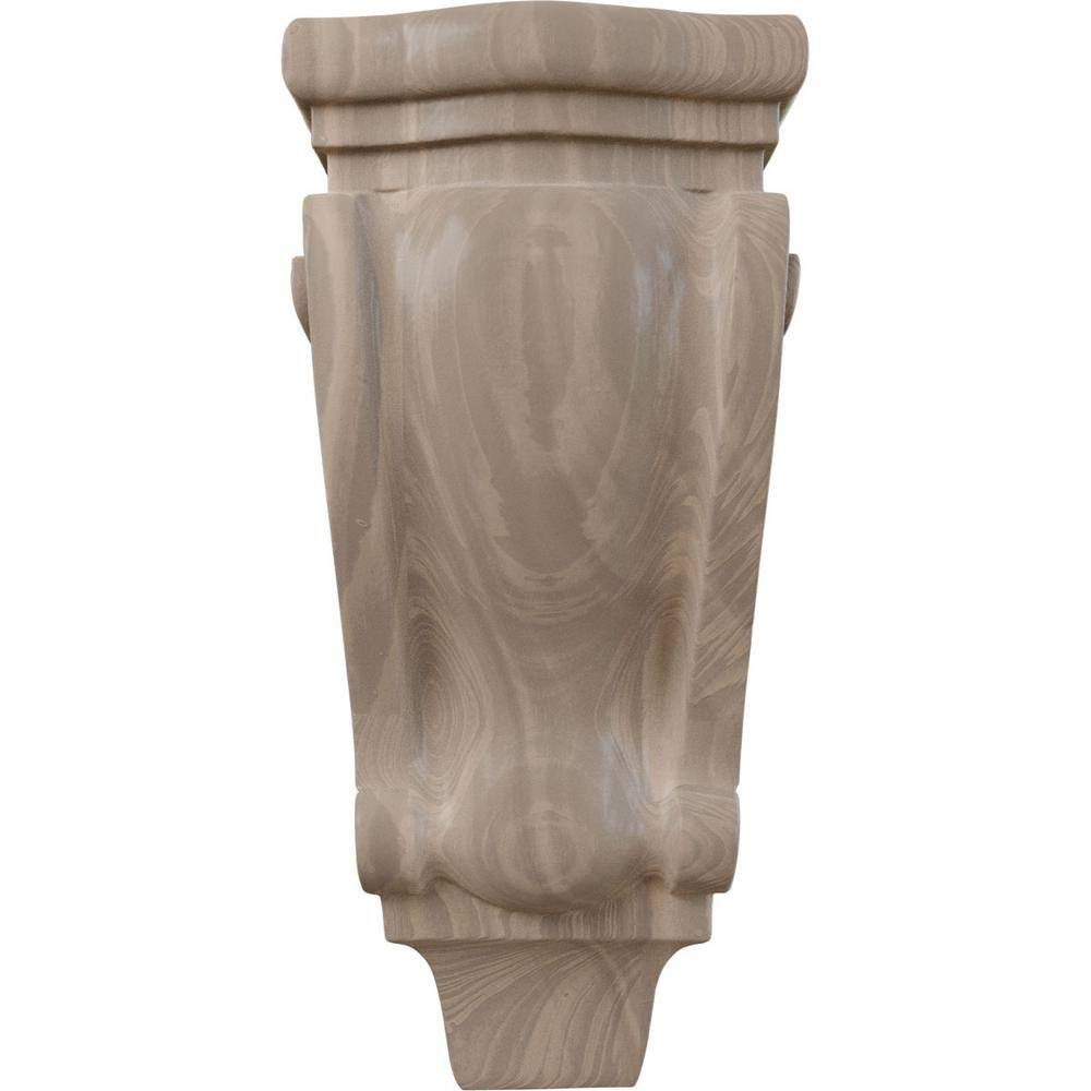 Small Walnut Traditional Hand-Carved Wood Corbel