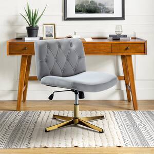 Alan Ivory 360° Swivel and Height Adjustable Tufted Task Chair