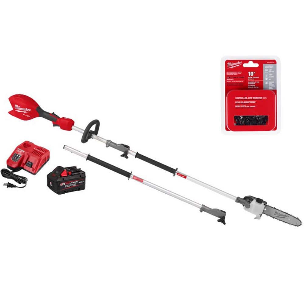 M18 FUEL 18V 10 in. Brushless Cordless Battery Powered QUIK-LOK Pole Saw 8.0 Ah FORGE Kit w/ Extra Chain price history on PriceWatchPro