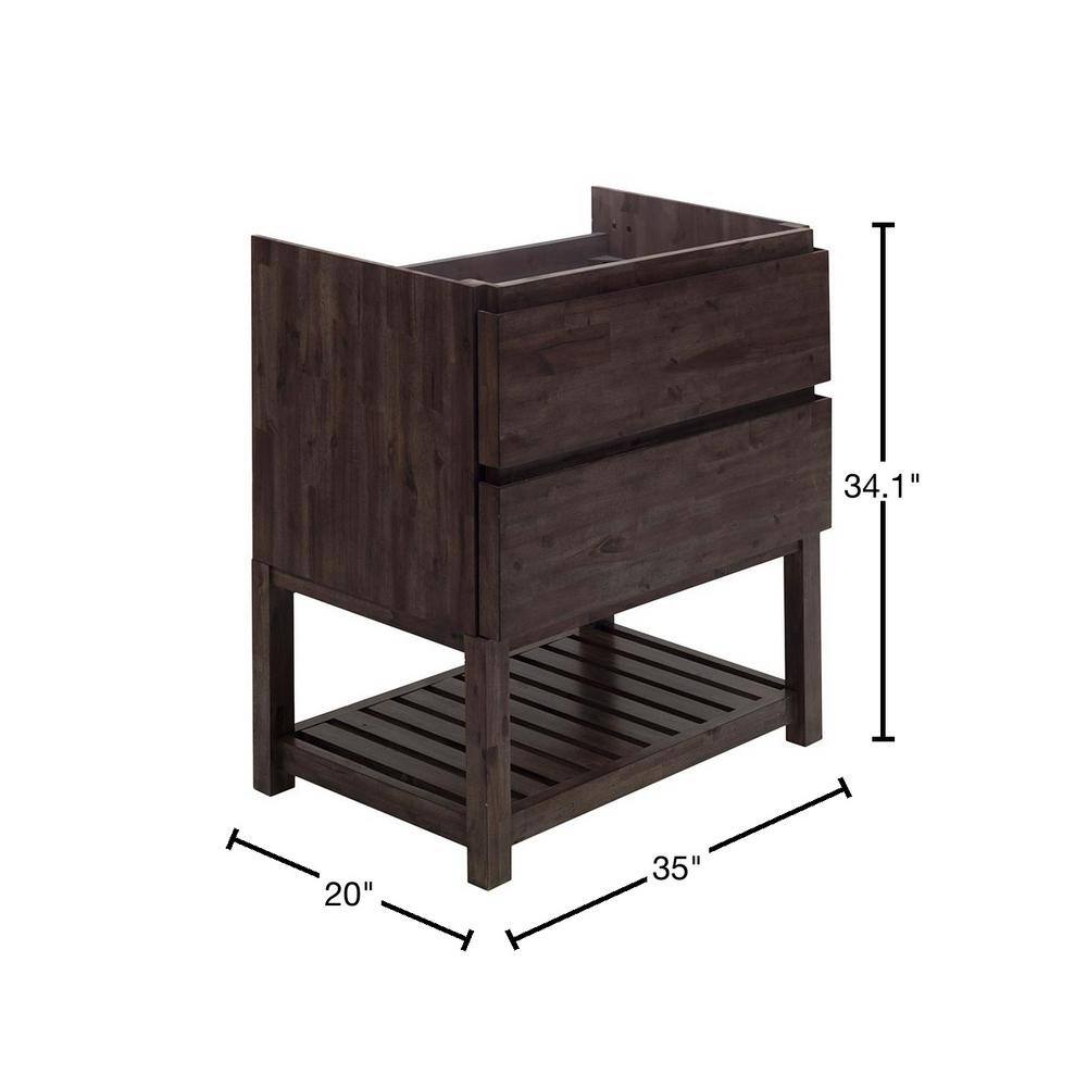 Fresca Formosa 35" Free-Standing Open Bottom Single Bathroom Vanity Base Only