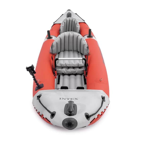 Intex Red Excursion Pro Inflatable 2-Person Vinyl Kayak with Oars Intex Red Excursion Pro Inflatable 2-Person Vinyl Kayak with Oars