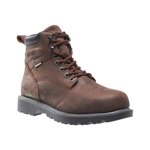 Men's Floorhand Waterproof 6'' Work Boots - Soft Toe - Dark Brown Size  11.5(W)