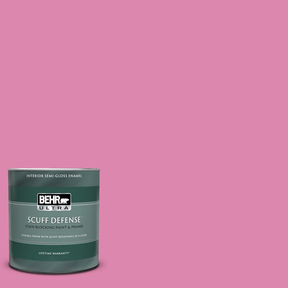 BEHR PREMIUM PLUS 8 oz. #680A-3 Pink Bliss Flat Interior/Exterior