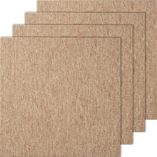 VEVOR Brown Commercial Residential 20 in. x 20 in. Peel and Stick Pattern Carpet Tile Carpet Squares 44 sq. ft.