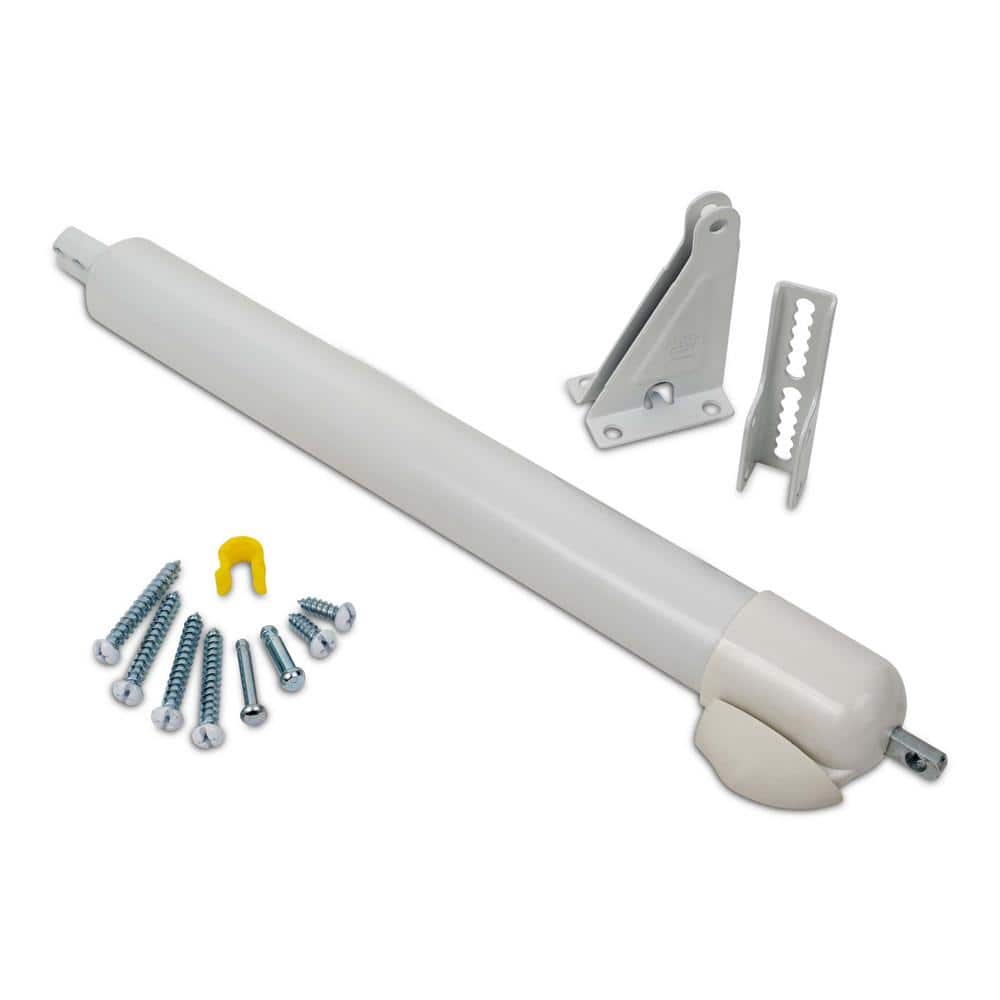 Universal White Pneumatic Storm Door Closer with Adjustable Speed