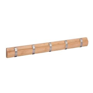 22.25 in. L x 2.28 in. H Bamboo 5-Hook Wall Hanger