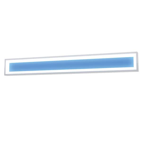 6 in. x 4 ft. Vista Artificial Skylight White Integrated LED Ceiling Flush Mount Light MultiMode Color Change 5CCT