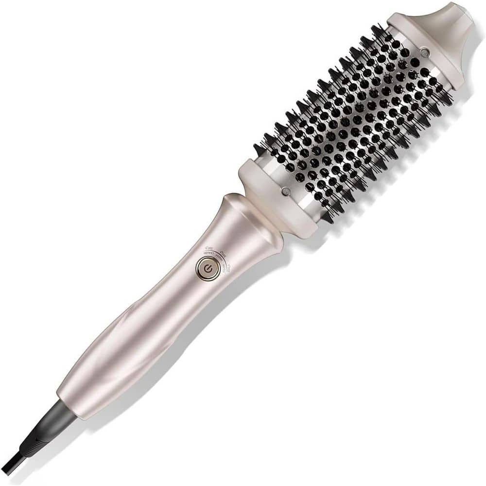 1-Piece Bathroom Accessory Set in Silver, 1.7 in Blowout Volumizer with Flexi-Fit for Hair Straightening