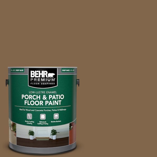BEHR PREMIUM 1 gal. #SC-109 Wrangler Brown Low-Lustre Enamel  Interior/Exterior Porch and Patio Floor Paint 630001 - The Home Depot