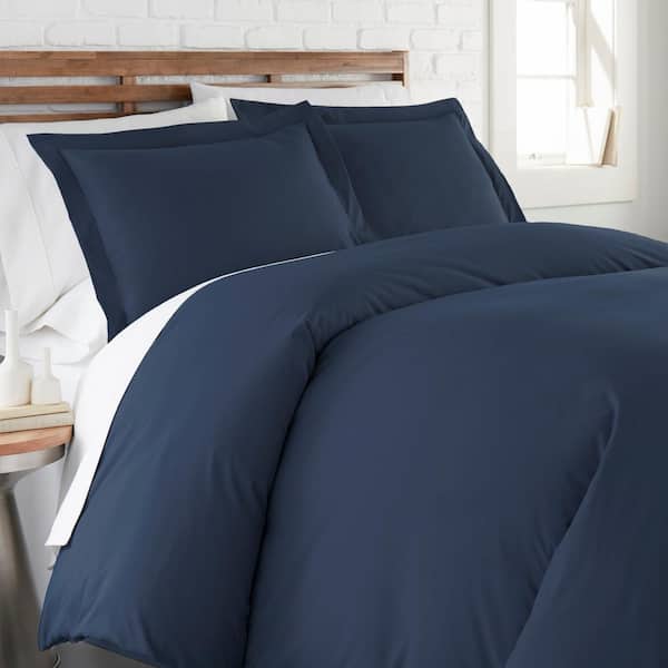 Southshore Fine Linens Vilano Classic 3-Piece Navy Blue King/Cakifornia King Micorfiber Duvet Cover Set