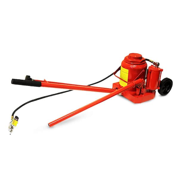 Stark 50511 50-Ton Heavy-Duty Air Hydraulic Bottle Jack with Lift Handle and Wheels - 1