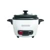 BLACK DECKER 3 Cup White Rice Cooker with Steaming Basket