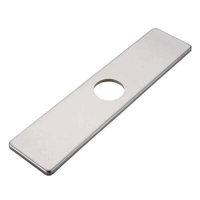 10.2 in. x 2.3 in. x 1.34 in. Brass Kitchen Sink Faucet Hole Cover Deck Plate in Brushed Nickel
