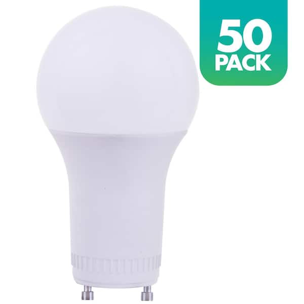 Simply Conserve 60-Watt Equivalent A19 Dimmable LED Light Bulb with GU24 Base, 3000K Warm White (50-Pack)