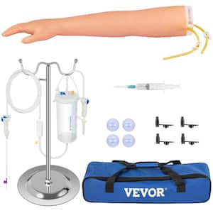 12-Pieces Phlebotomy Practice Kit IV Venipuncture Intravenous Training, Practice Arm Kit Carrying Bag Monitors Trackers
