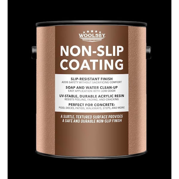 190806 1-Gl Driftwood Beige Non-Slip Acrylic Textured Concrete Deck/Patio Coating, Self-priming, Fast Dry, Matte finish
