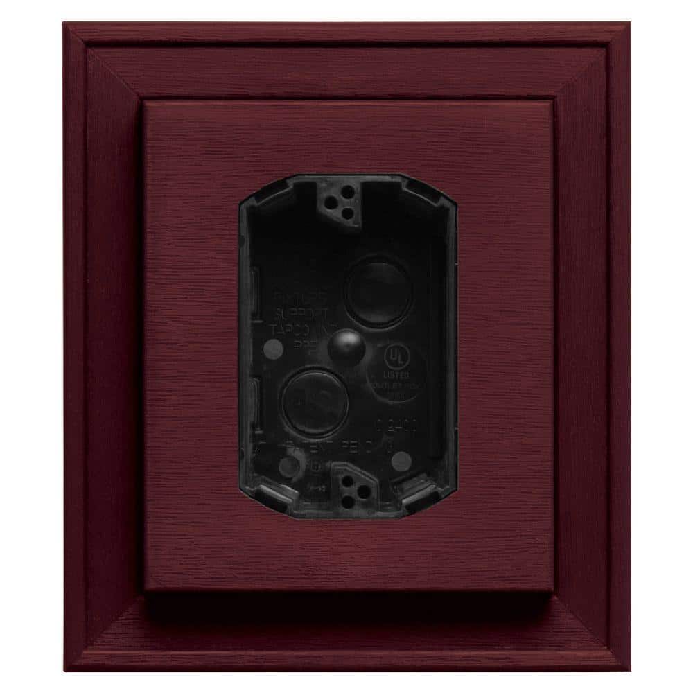 Builders Edge 7 in. x 8 in. 078 Wineberry Electrical Mounting Block 130110010078 The Home Depot