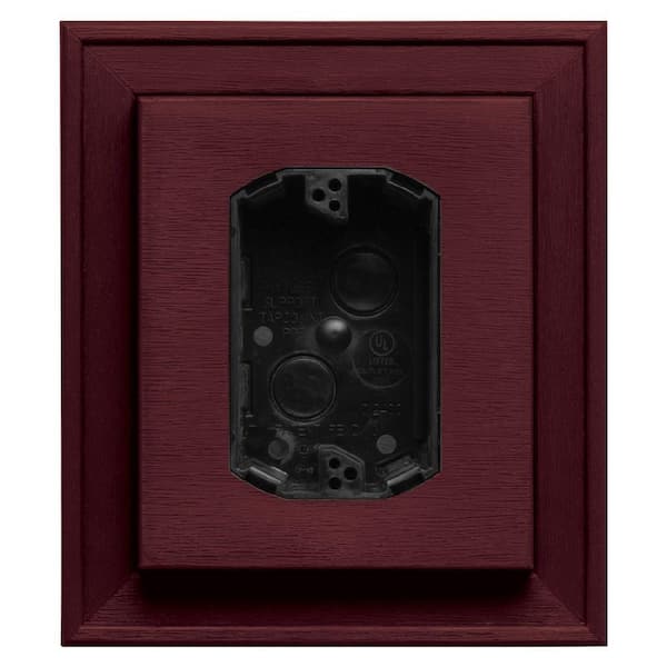 Builders Edge 7 in. x 8 in. #078 Wineberry Electrical Mounting Block