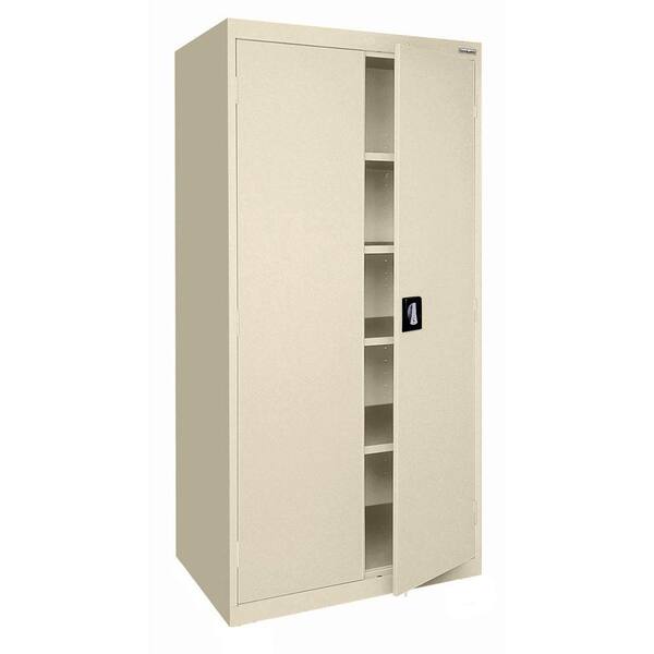 Sandusky Elite Series 78 in. H x 36 in. W x 24 in. D 5-Shelf Steel Freestanding Storage Cabinet in Putty