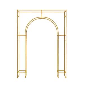 YIYIBYUS 110.2 in. x 63.8 in. Rectangle Metal Wedding Backdrop