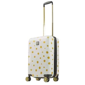 Impulse Mixed Dots Hardside Spinner 22 in. Luggage, White