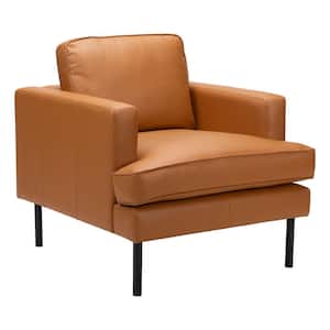 Decade Brown Faux Leather Armchair